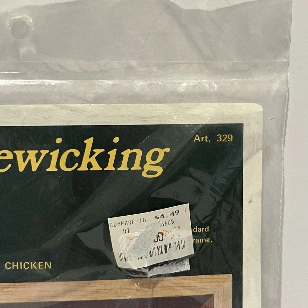 2 VTG Needle‎ Magic Embroidery Candlewicking Kits Chicken Sprinkling Can Cottage